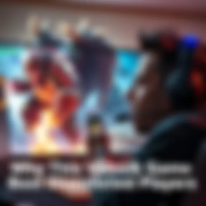 A gamer showing frustration while battling a video game boss, with a screen displaying a challenging fight in the background