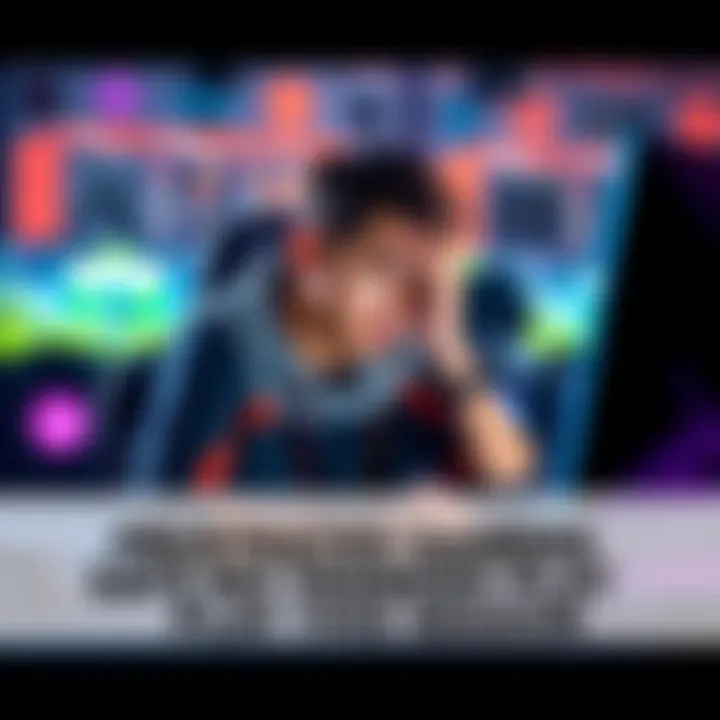 A gamer looks disappointed while sitting at a computer, showing frustration after a tough ranking experience in online play