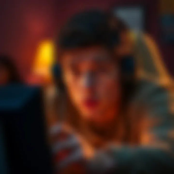 A gamer looking frustrated at their screen as campers disrupt their game