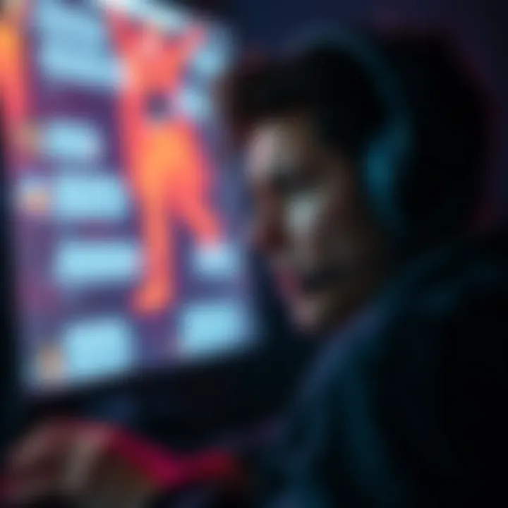 A gamer expressing frustration while reading chat messages on screen, showing irritation with common annoyances.
