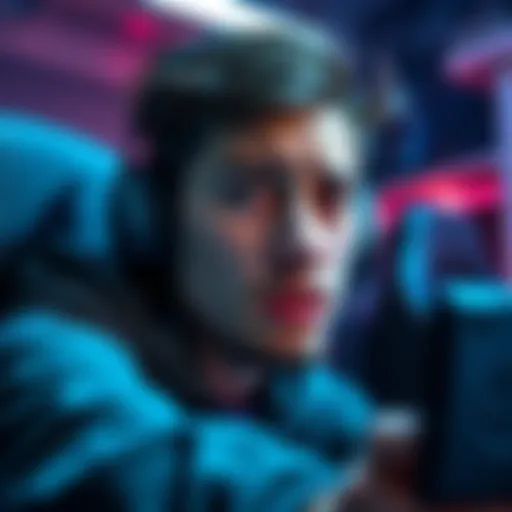 A gamer looks upset while playing a video game, showing frustration against cheaters using the character Nancy.