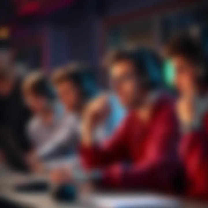 A group of gamers expressing frustration over cheating in online matches during a gaming session.