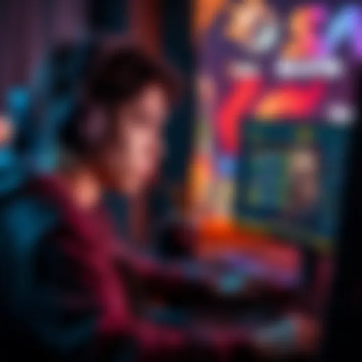 Frustrated gamer at computer A gamer looks frustrated while playing a video game, showing a ranked matchmaking screen with mismatched skill levels on display.