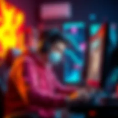 A gamer showing frustration while playing a video game on a computer, highlighting issues with cheating in ranked matches.