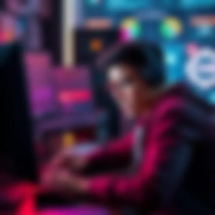A gamer looks upset while trying to access in-game crates on a computer, with error messages on the screen