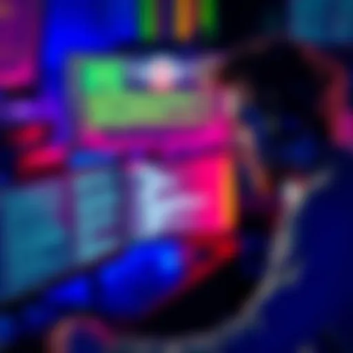 A gamer looking frustrated at their computer screen showing error messages after Nvidia's GPU driver update
