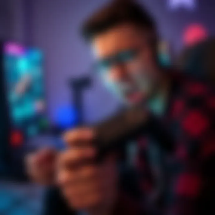 A frustrated gamer holding a controller with a shocked expression while playing a video game, highlighting the annoyance of martyrdom in matches.