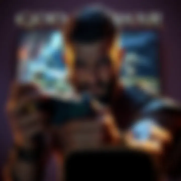 Frustrated gamer with controller A gamer looking frustrated in front of a screen showing God of War gameplay, holding a controller tightly, representing challenges in a quest.