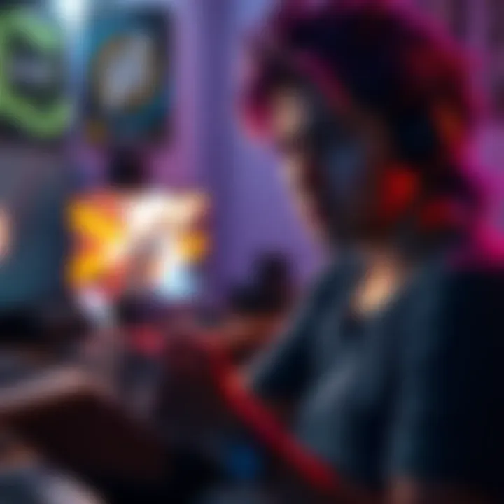 Frustrated gamer playing Final Fantasy 7 Remake A gamer showing disappointment while playing Final Fantasy 7 Remake, with a controller in hand and a gaming setup in the background.