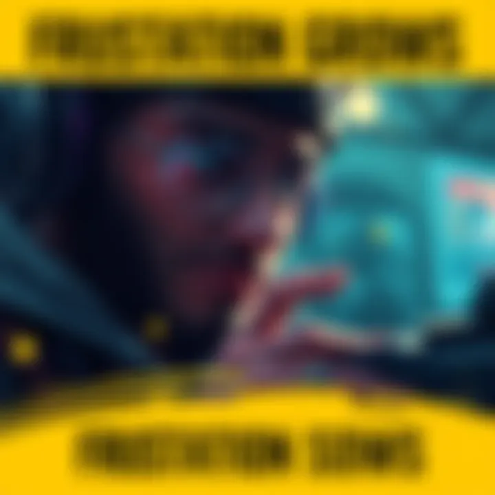 A gamer displays frustration while encountering a glitch in a game, showing a missing weapon inventory after a quest.