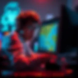 A gamer expressing frustration about a missing mission in a game, looking at a computer screen with a game map open.
