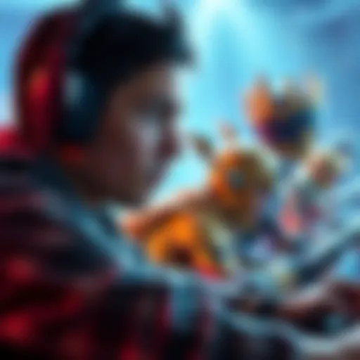 A gamer looking frustrated while playing a team-based game, showcasing characters that excel against opponents but fail with teammates.