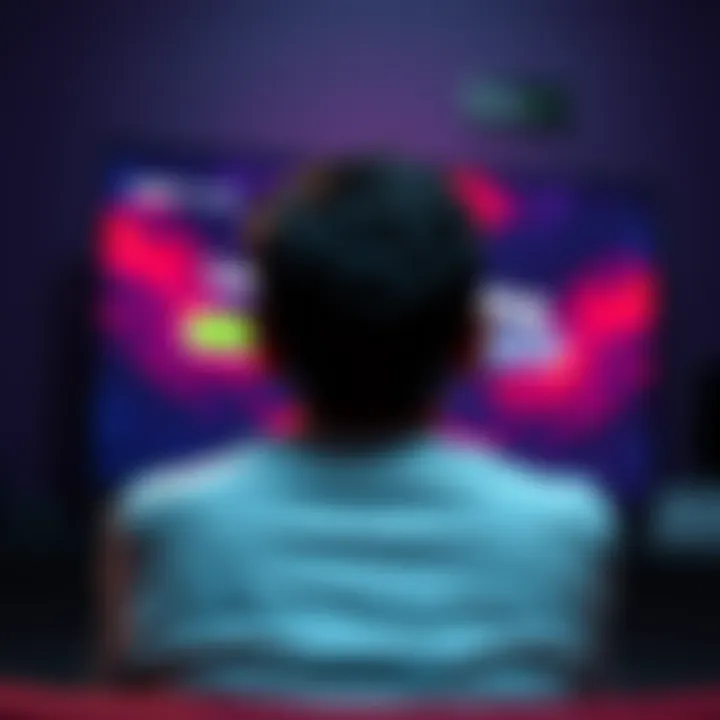 A gamer sitting in front of a screen showing a long loading bar, looking annoyed and impatient.