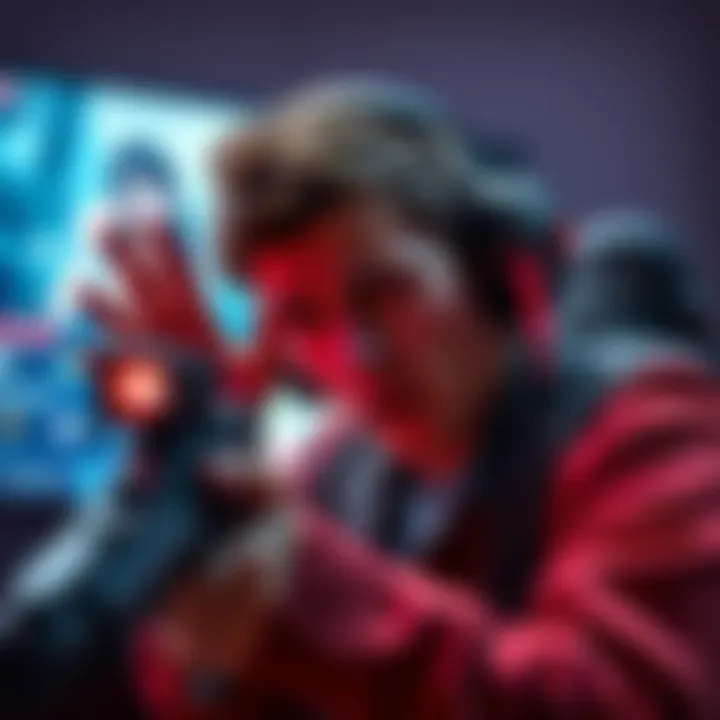 A gamer showing frustration while playing with a Punch gun on screen, expressing dissatisfaction with the weapon's mechanics.
