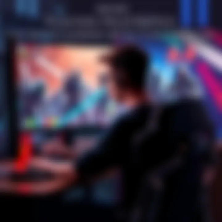 A gamer sitting at a computer, looking frustrated while playing a PvP game. The screen shows aggressive players and the gamer seems to long for a calmer experience.