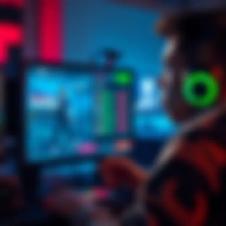 A frustrated gamer looking at a screen displaying a ranked match with low teammate scores
