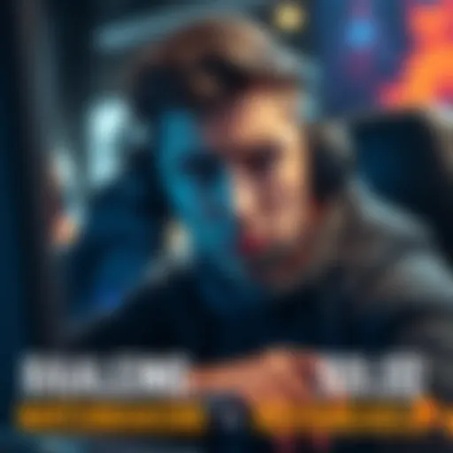 A player looks stressed while playing a competitive video game, showing signs of frustration with the Ranked SoloQ system.