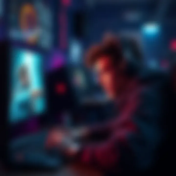 A gamer looking frustrated while playing a video game, with a Resident Evil scene displayed on the screen