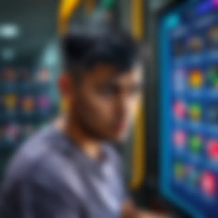 A gamer with a frustrated expression staring at a rewards screen filled with items, showing manual selection for each reward, highlighting the tedium after auto claim removal.