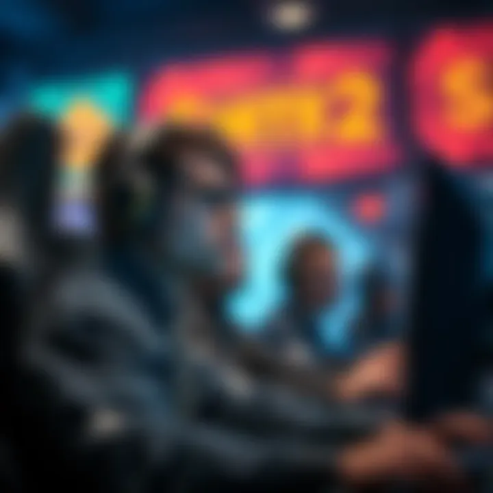 A player shows frustration while playing Smite 2, looking at the screen with teammates in the background. The atmosphere is tense, highlighting the need for better teamwork.