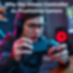 A gamer looks frustrated while using a Steam Controller with trackpads during gameplay.