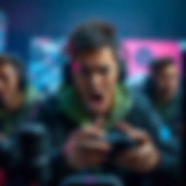 Frustrated gamer in team gameplay A frustrated player expresses disappointment while gaming with teammates in a competitive match, highlighting issues with rank and teamwork.