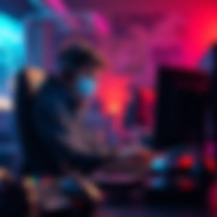 A player sits at a computer, looking frustrated as they wait, with gaming gear scattered around them, reflecting their struggle with anticipation and OCD.