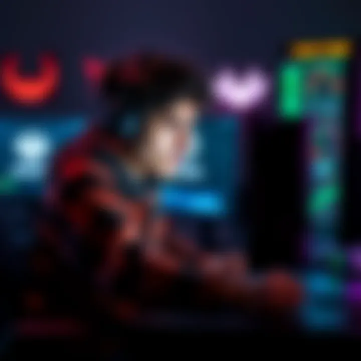 A gamer siting in front of a computer, looking annoyed while waiting for startup logos to load on screen before starting a game.