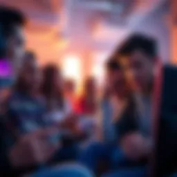 Frustrated Gamers Group of gamers expressing frustration while playing video games, showing signs of disappointment.