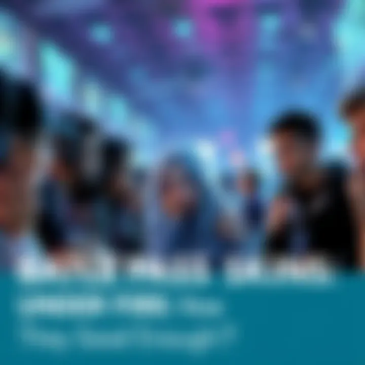 Group of gamers expressing disappointment over generic battle pass skins, including a character resembling an Ice Woman, in a lively forum setting