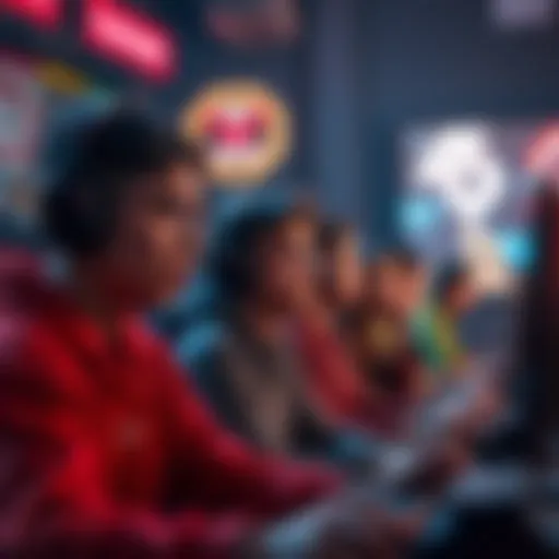A group of gamers looking frustrated while playing video games, discussing the impact of bots in ranked matches