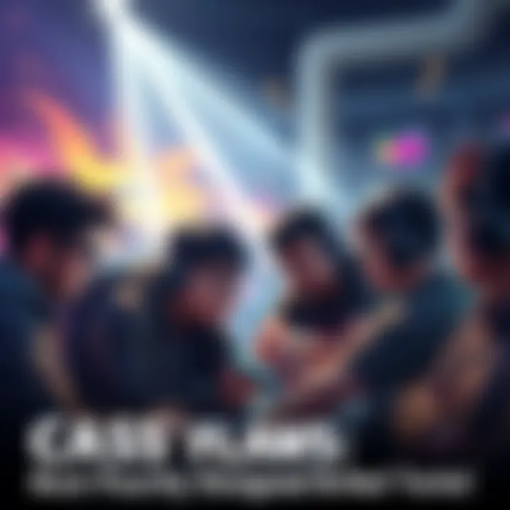 A group of gamers expressing frustration over Cass's design in a competitive game setting