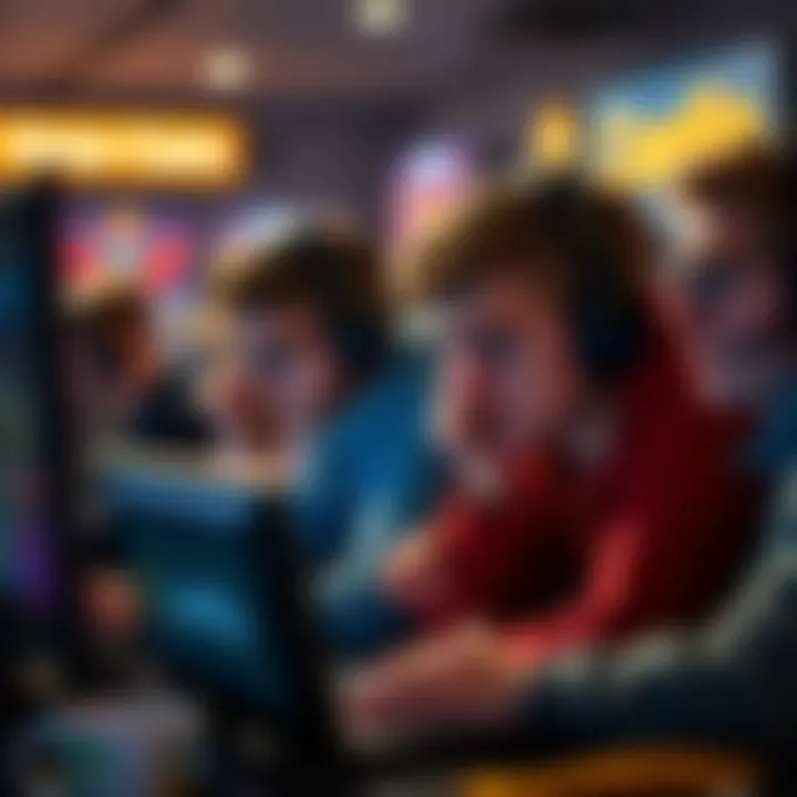 A group of players looking at their screens, showing frustration over shifts in game strategies and deck viability