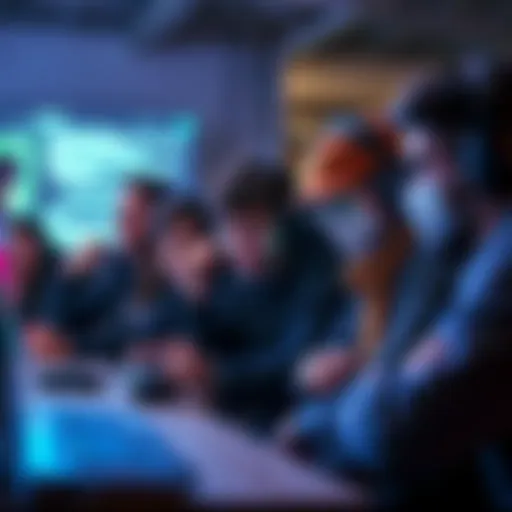 Frustrated gamers discussing technical issues A group of gamers expressing frustration over a game that is now unplayable due to technical problems, with one player showing error messages on a screen.