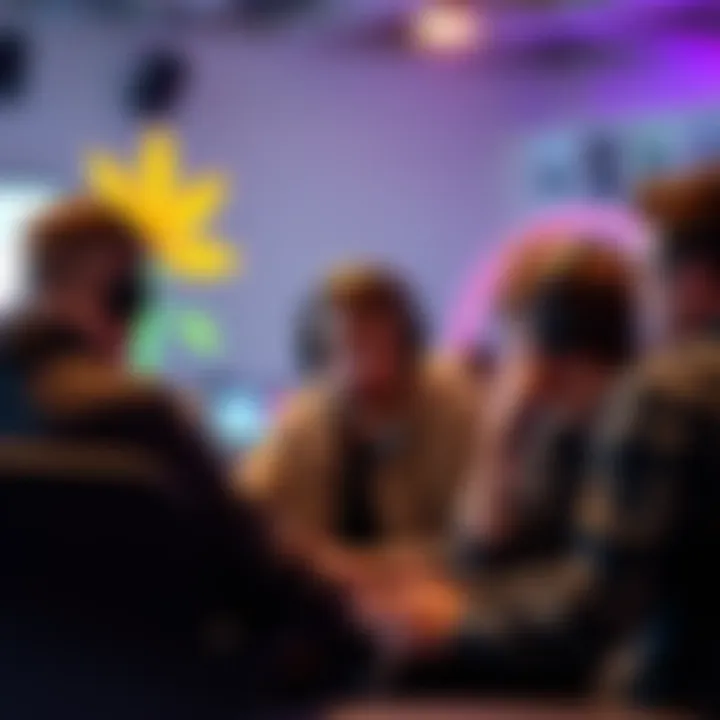 Frustrated Gamers in Discussion A group of engaged gamers express frustration over casual players at a gaming meetup