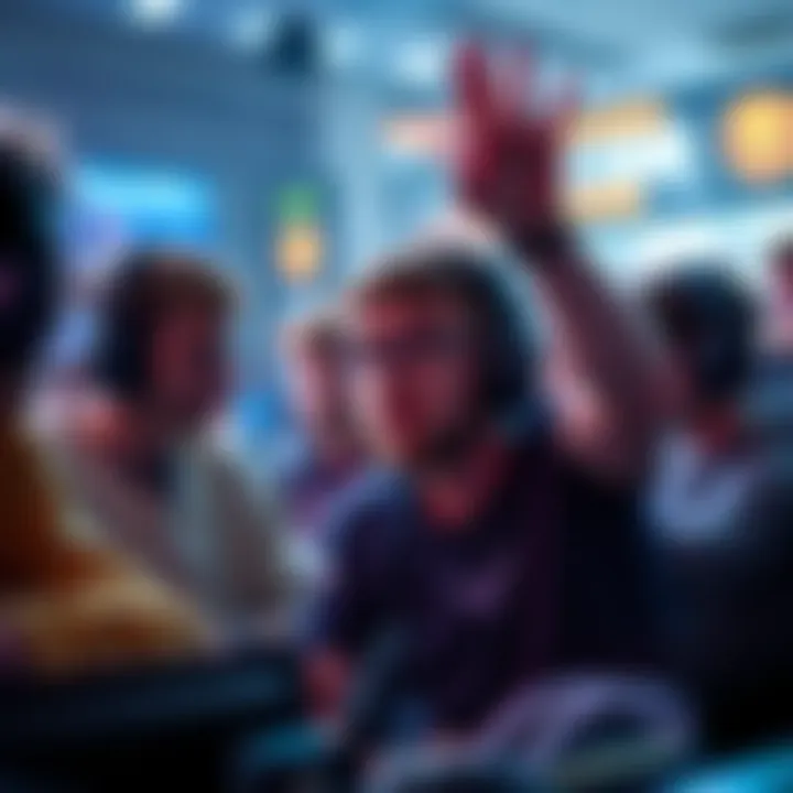 A group of gamers expressing frustration about recent game updates in a gaming forum, with one player raising their hands in disbelief.