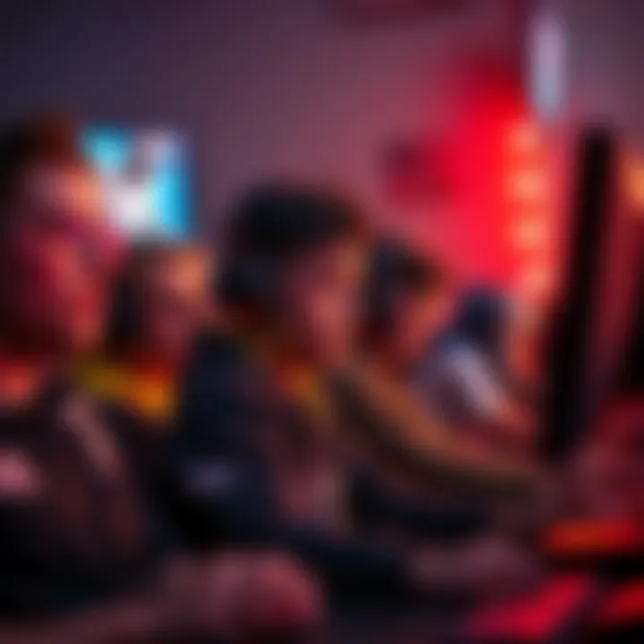 Group of players looking bored and frustrated at their screens, showing signs of fatigue from prolonged gameplay.