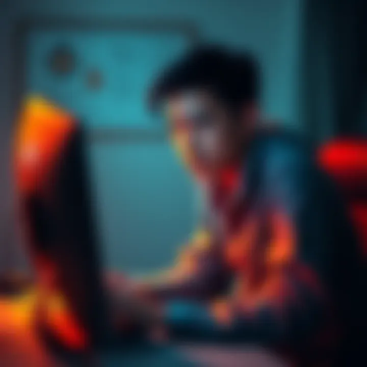 A person sitting at a computer looking frustrated while trying to log in to an account