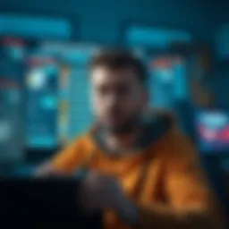 Frustrated Marathon player A gamer looks disappointed while playing Marathon solo, surrounded by confusing contract tasks on the screen.