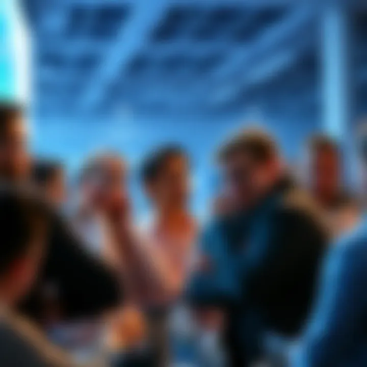 Frustrated people discussing recall tokens A group of people expressing frustration over recall tokens that are stalled at 144, engaged in conversation at a forum.