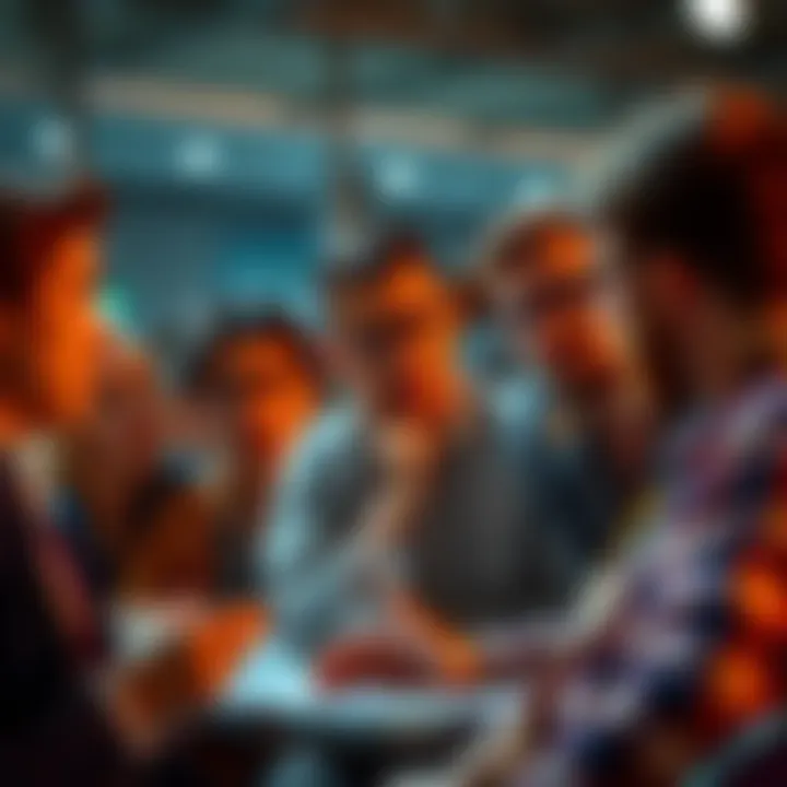 A group of people expressing their concerns about emotionless comments in forums during a discussion