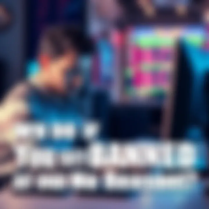 A person looking stressed while sitting at a computer, representing confusion after getting banned from a forum.