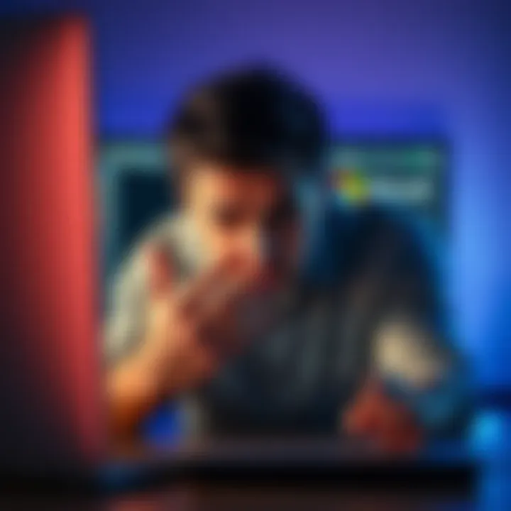 A person showing frustration while trying to redeem a Microsoft gift card on their computer screen