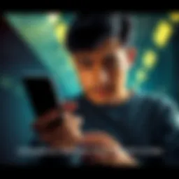 A person with a frustrated expression looks away from a phone displaying a help call notification.
