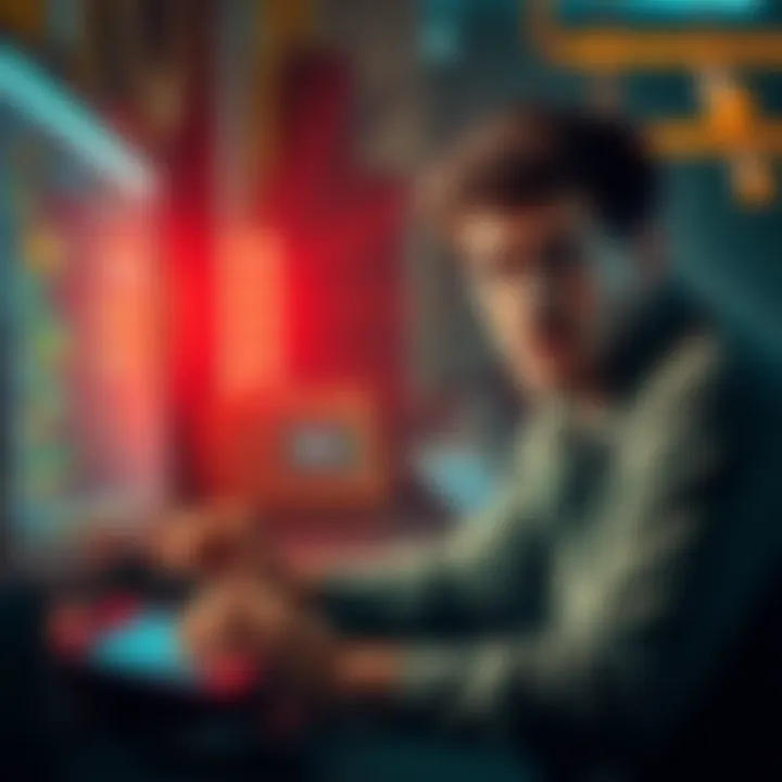 A person sitting at a computer looking frustrated while trying to sell multiple vault items with many button presses