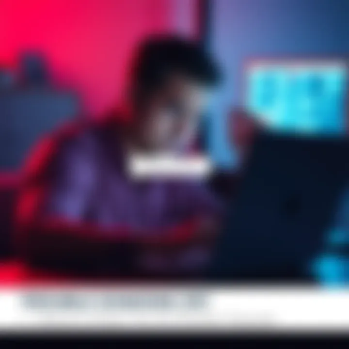 A person looks frustrated while trying to sign into their profile on a laptop, displaying an error message on the screen.