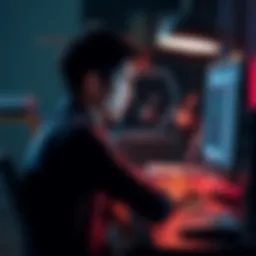 A person sitting at a desk, looking frustrated while staring at a slow-loading computer screen.