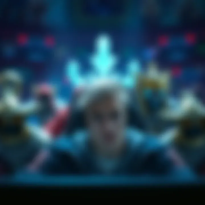 A platinum player looking disheartened while playing ranked matches, surrounded by overwhelming competition from Grand Champions.