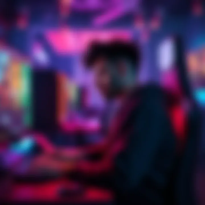 A player sitting in front of a computer looking frustrated due to a game ban caused by connection issues