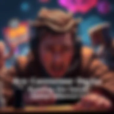 A gamer looking stressed while playing against a cannoneer deck, showing signs of frustration.